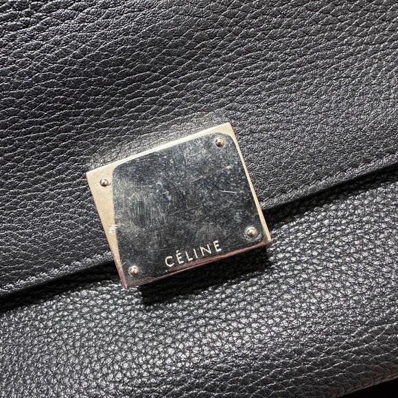 Céline Medium Trapeze Leather & Suede Top Handle Bag - Picture 6 of 8